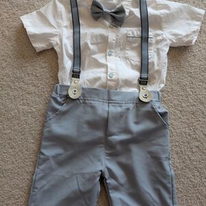 Boys Summer Blue Suit Ring Bearer Outfit